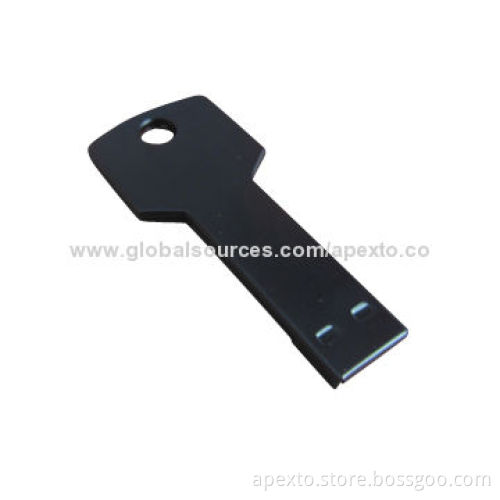 Key-shaped USB Flash Drive with High-printing Quality and 512MB to 32GB Memory Capacity
